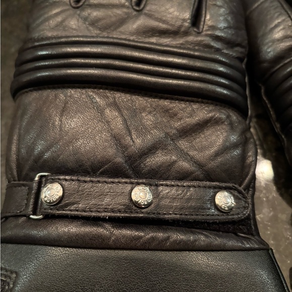 Harley-Davidson Black Leather Riding Gloves - Picture 4 of 5
